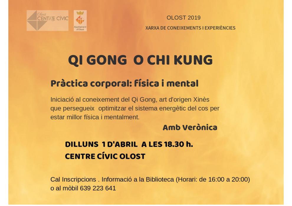 Iniciació al Qi Gong o Chi Kung al Centre Cívic